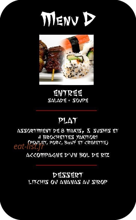Restaurant le Tokyo — carte page 6
