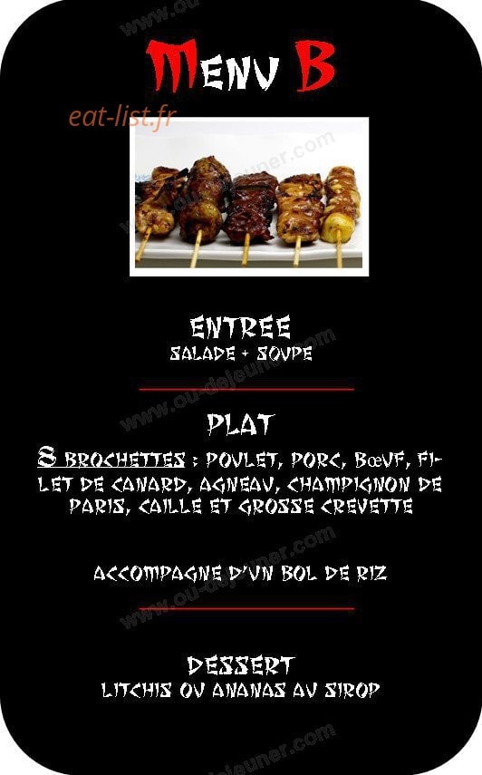 Restaurant le Tokyo — carte page 5