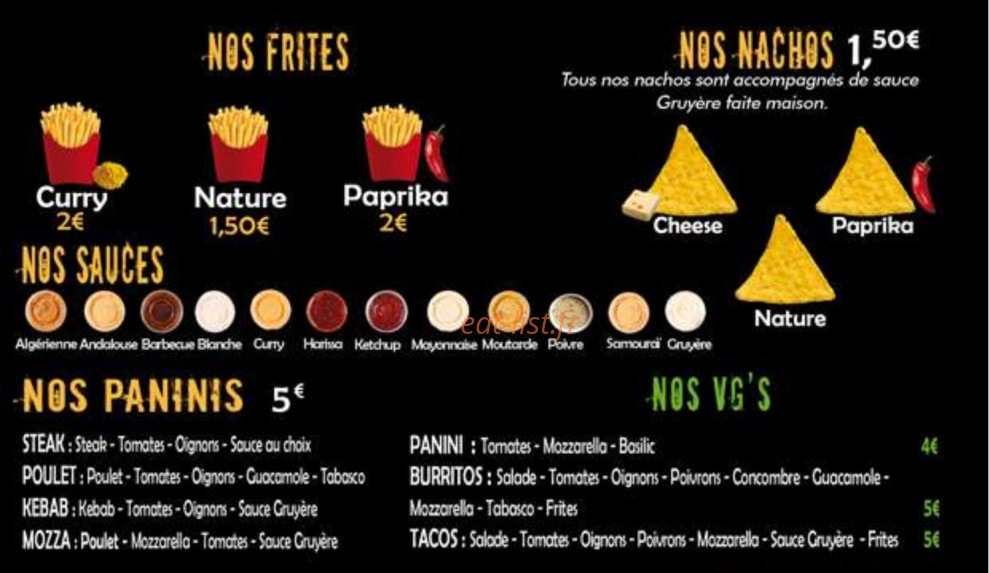 Sam Tacos — carte page 2