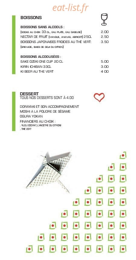 Samourai Sushis — carte page 6