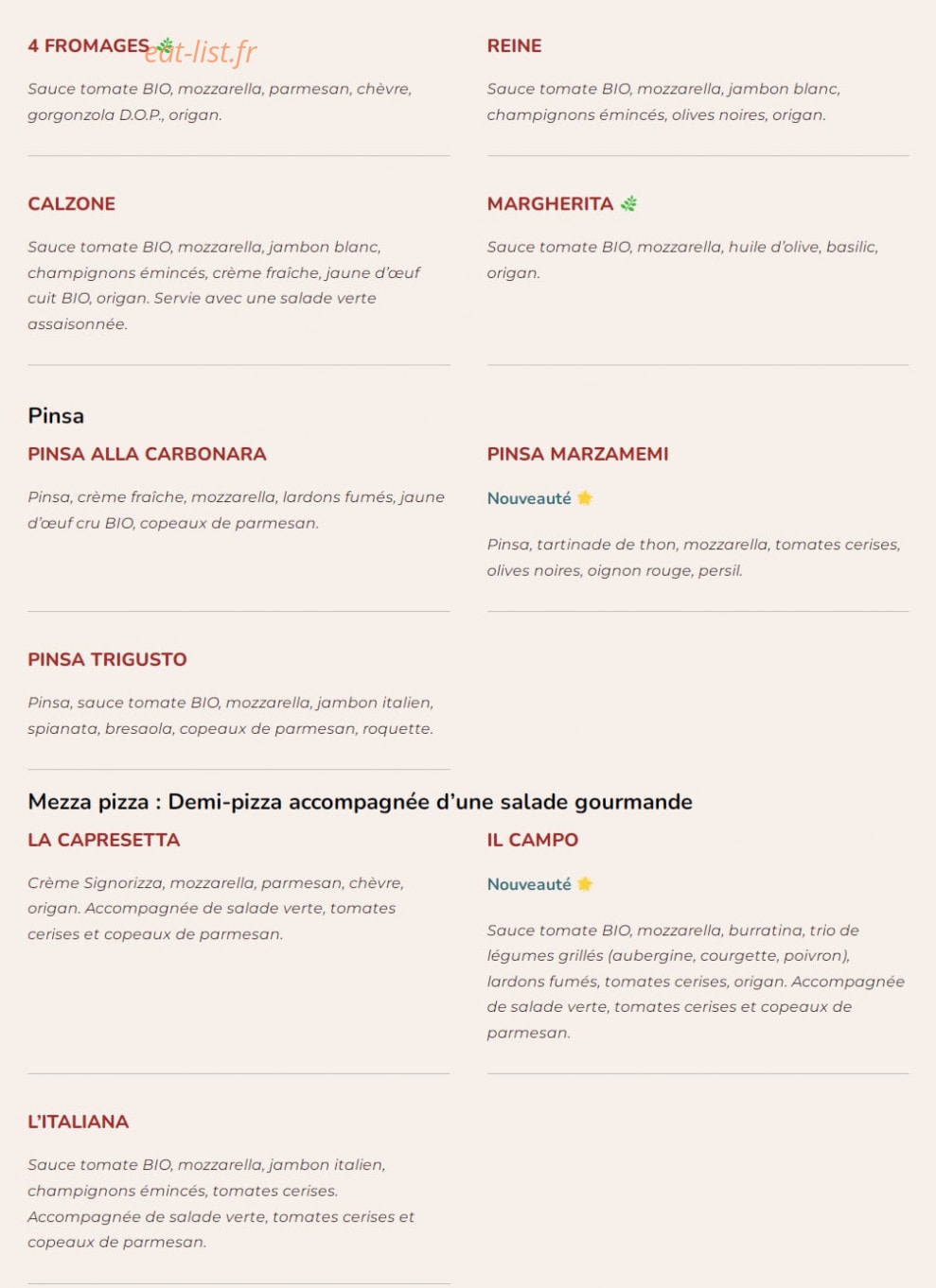 Signorizza — carte page 2