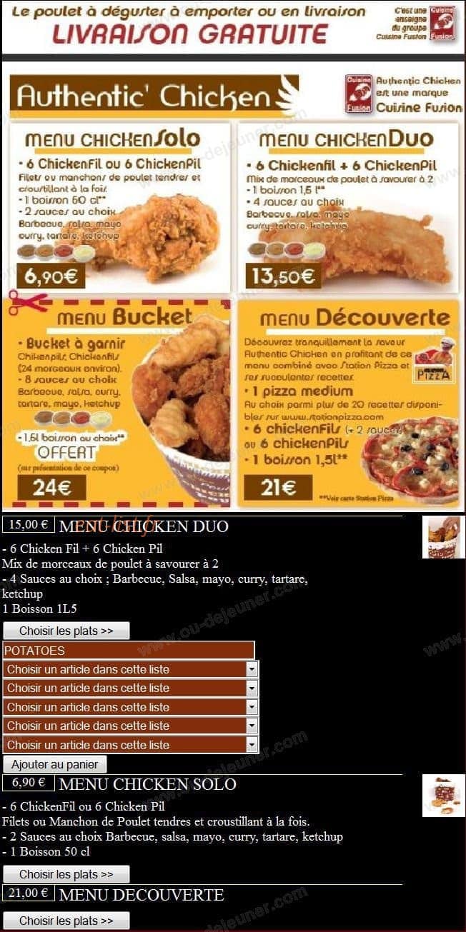 Station Pizza — carte page 7