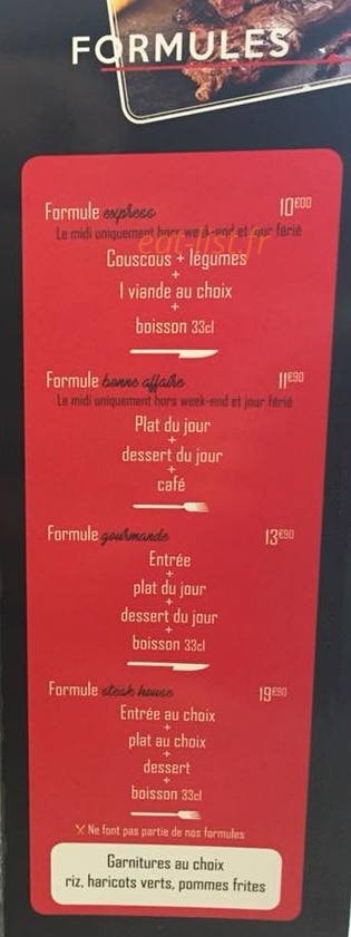 Steak House — carte page 3