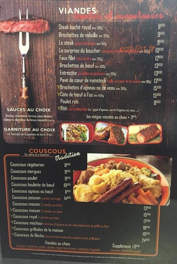 Steak House — carte page 2