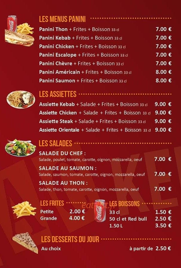 Tacos tac kebab — carte page 3