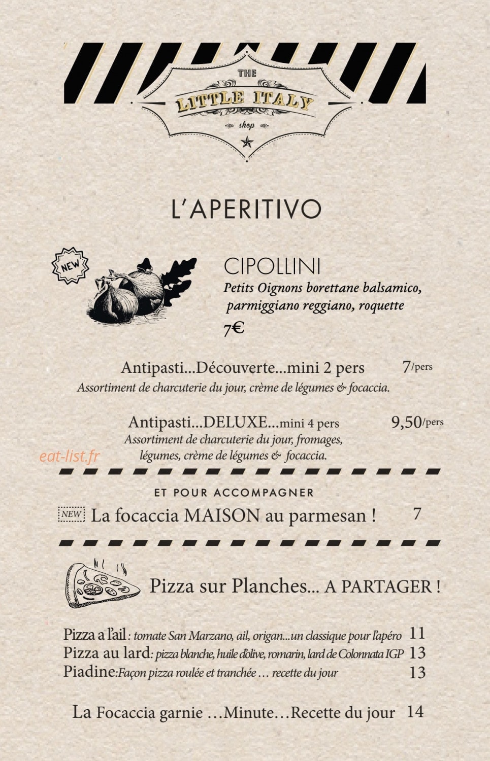 The Little Italy — carte page 1