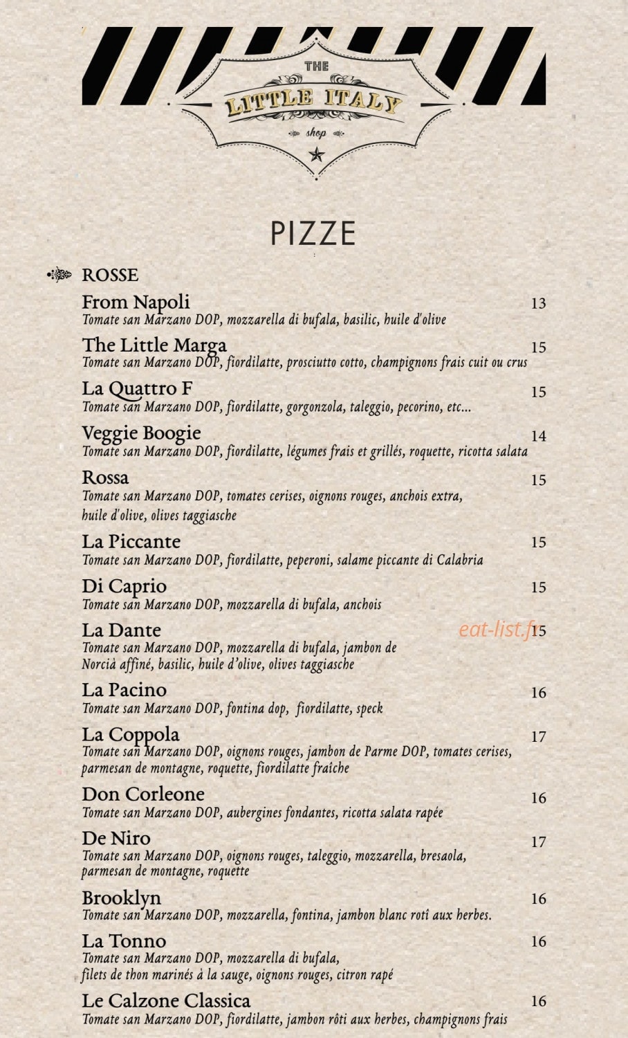 The Little Italy — carte page 5