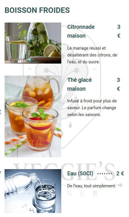 Veggie's Corner — carte page 5