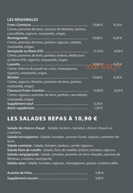 Chez Laurette  Baume  Les Dames  menu et photos