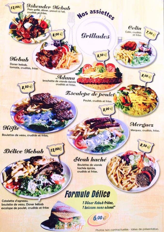 Délice kebab — carte page 2