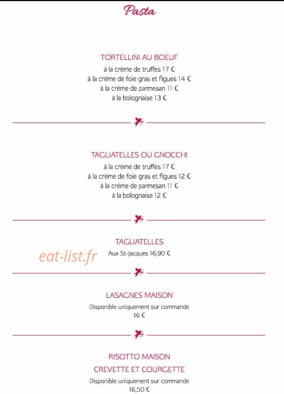 Trattoria L'Angelo — carte page 2