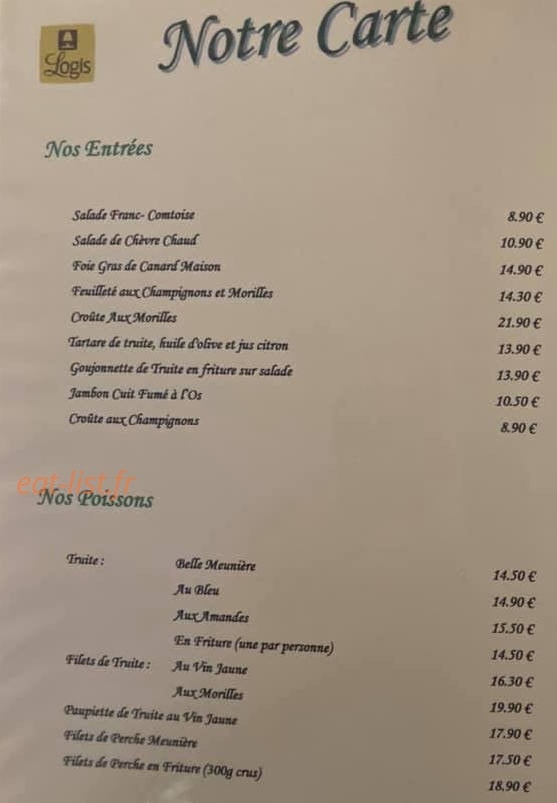 Auberge des 3 Ponts — carte page 3
