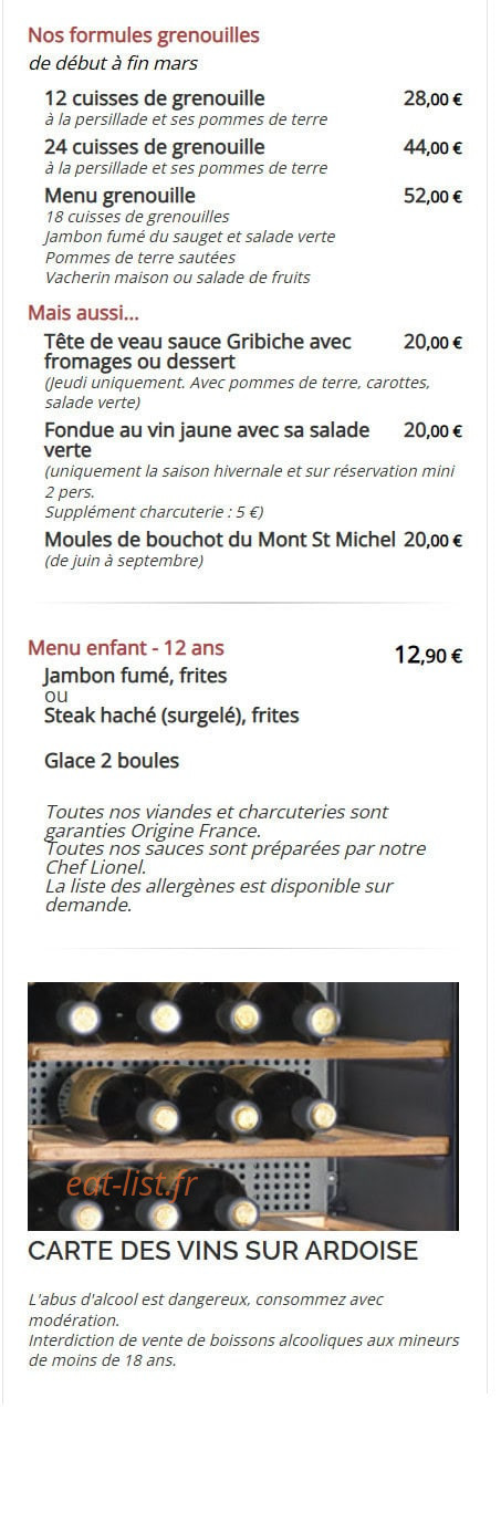 Le Relais d'Alsace — carte page 3