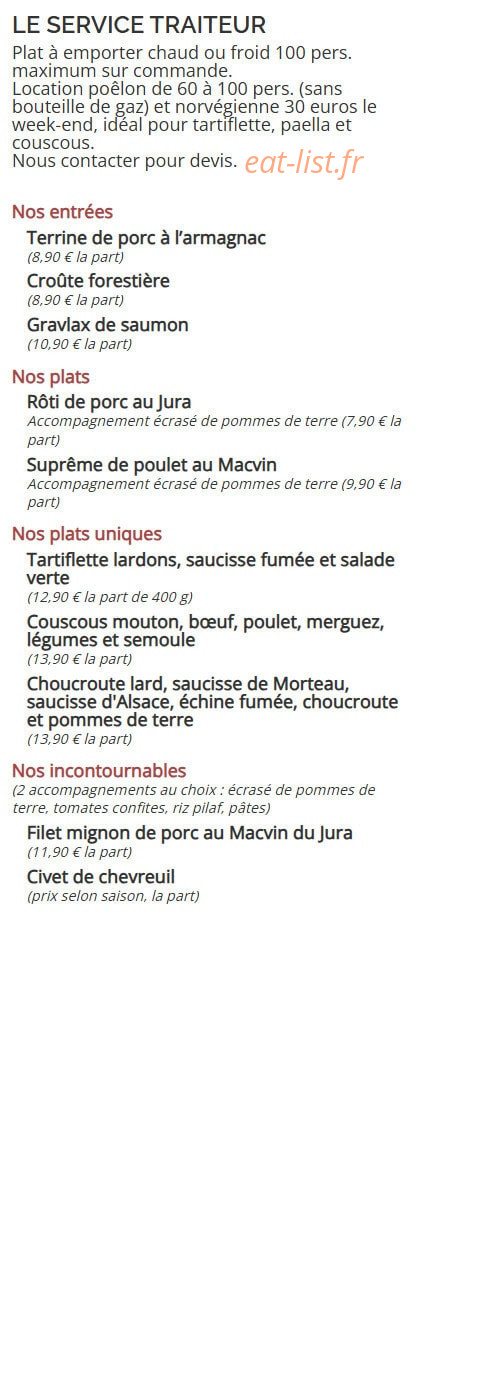 Le Relais d'Alsace — carte page 4