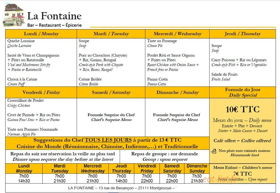 La Fontaine — carte page 1
