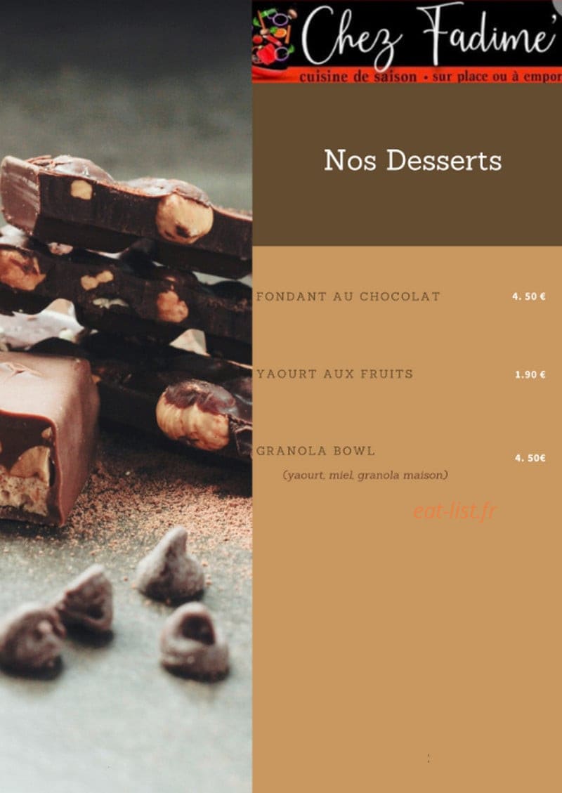 Chez Fadime — carte page 4