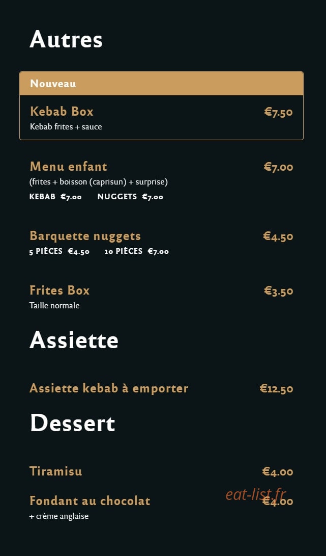 Mon Tacos 25 — carte page 4