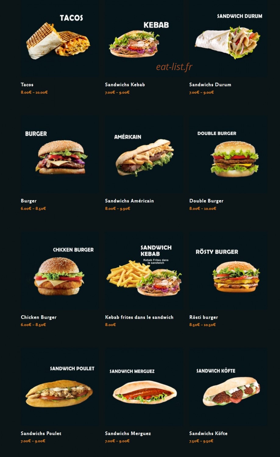 Mon Tacos 25 — carte page 6