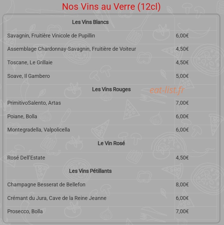 Au Vieux Venise — carte page 12