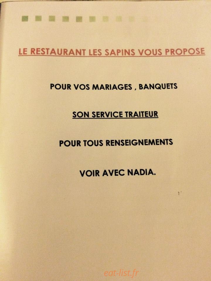 Les Sapins — carte page 1