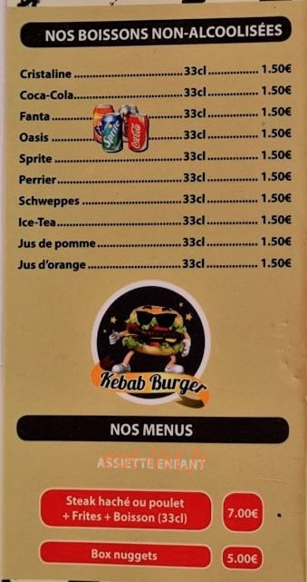 Tacos Burger — carte page 6