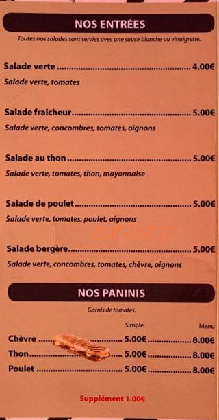 Tacos Burger — carte page 2