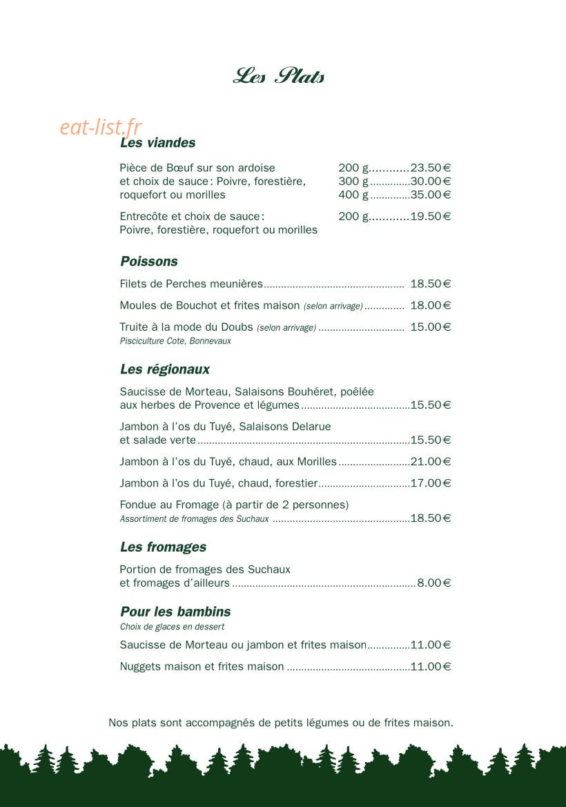 Les Calèches du Saut du Doubs — carte page 3