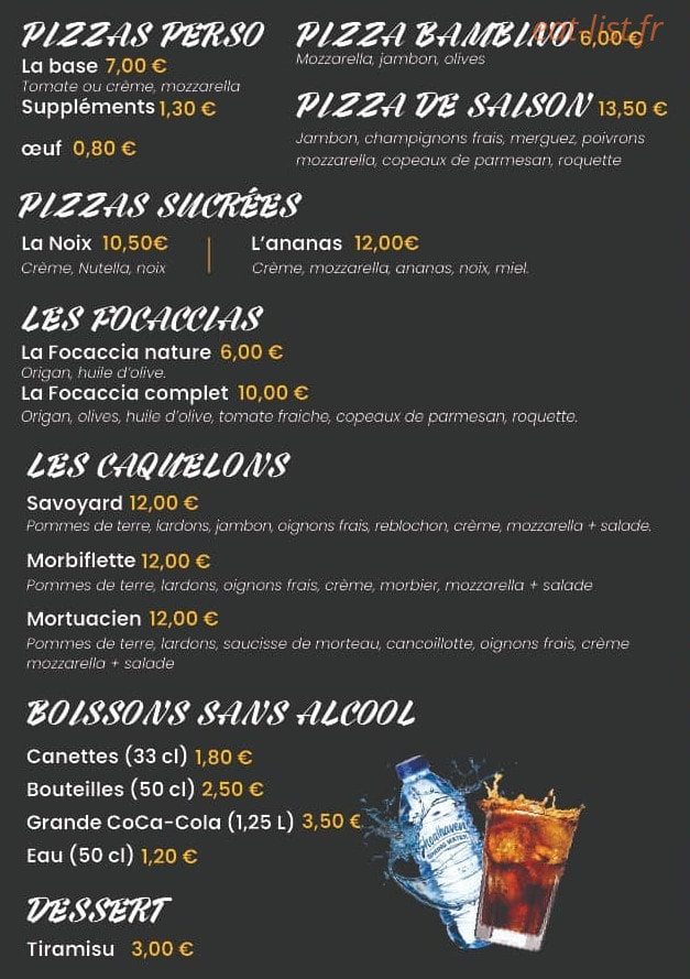 O'Pizza Du Lac — carte page 4