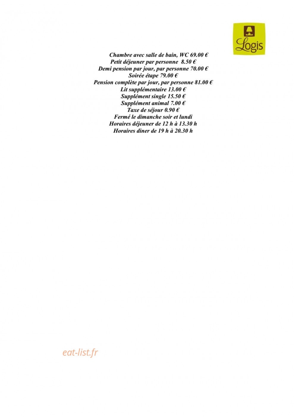 Au Bois De La Biche — carte page 3