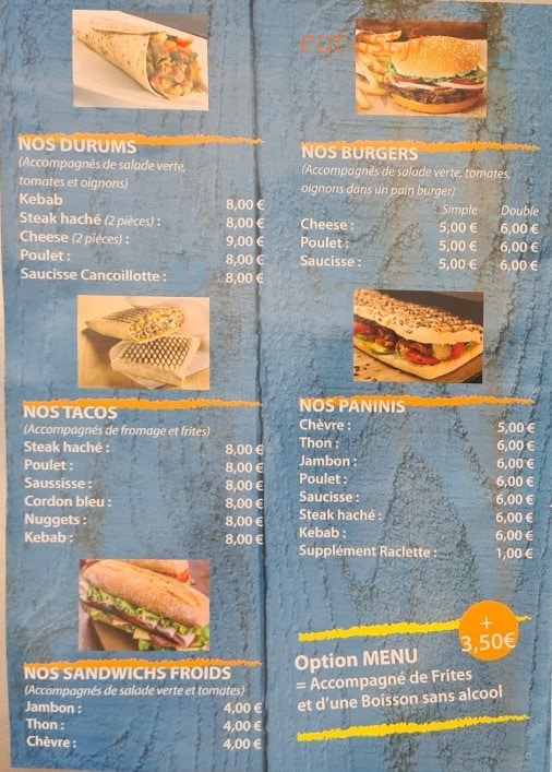 O Snack — carte page 2