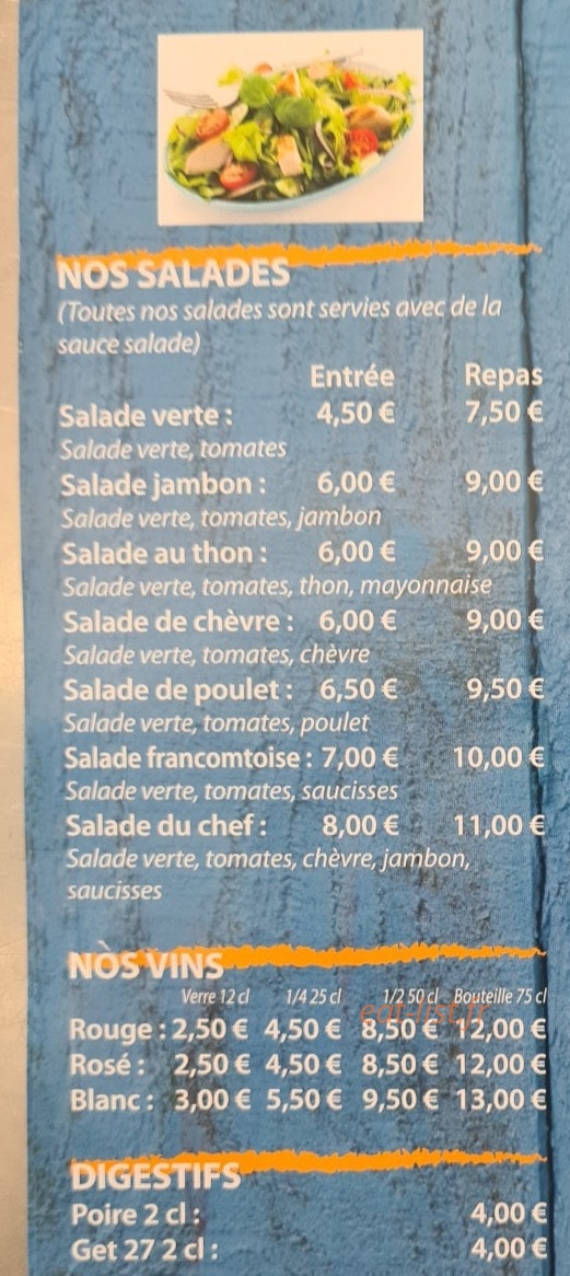 O Snack — carte page 4