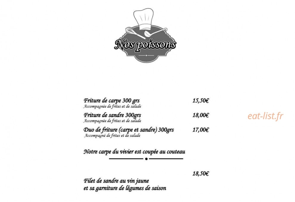 Restaurant des amis — carte page 3