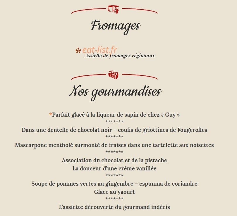 Au Lion de Belfort — carte page 2