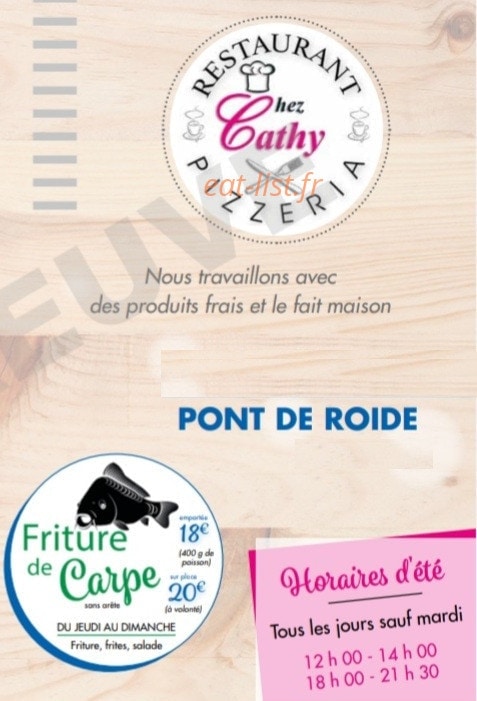 Chez Cathy — carte page 1