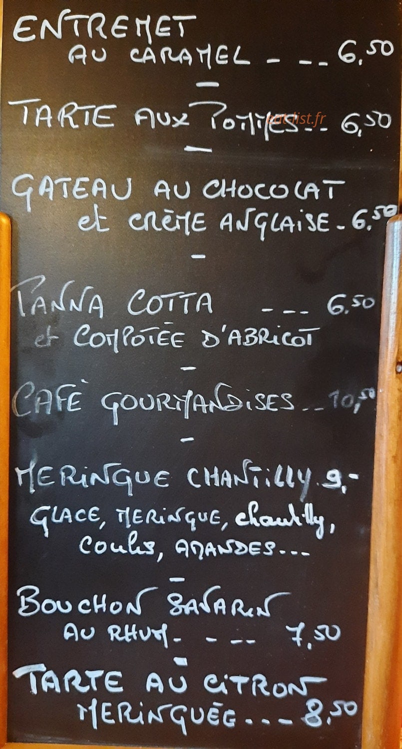 Chez Marie et J Louis — carte page 1