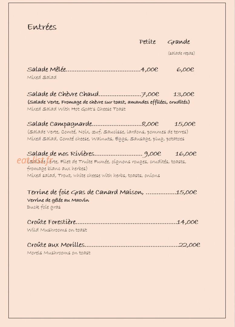 Les Terrasses — carte page 1