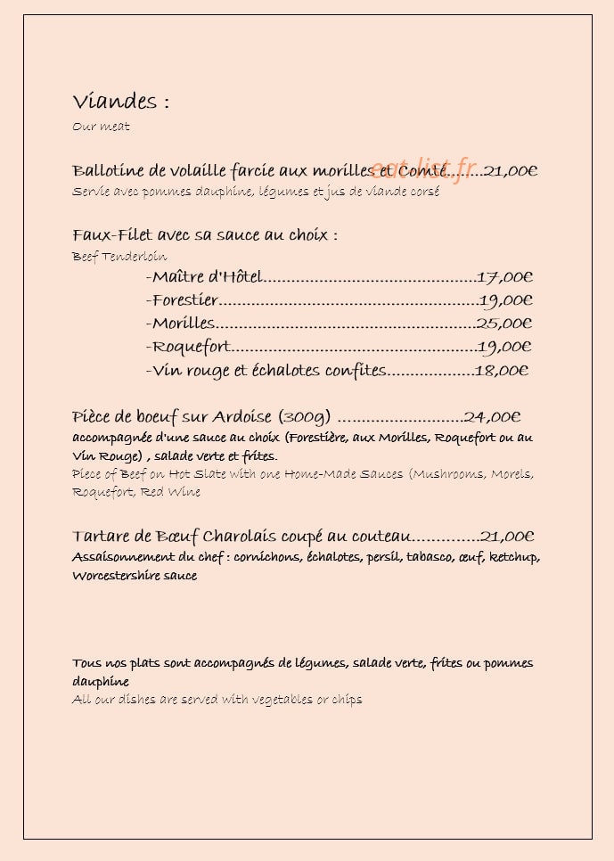 Les Terrasses — carte page 2