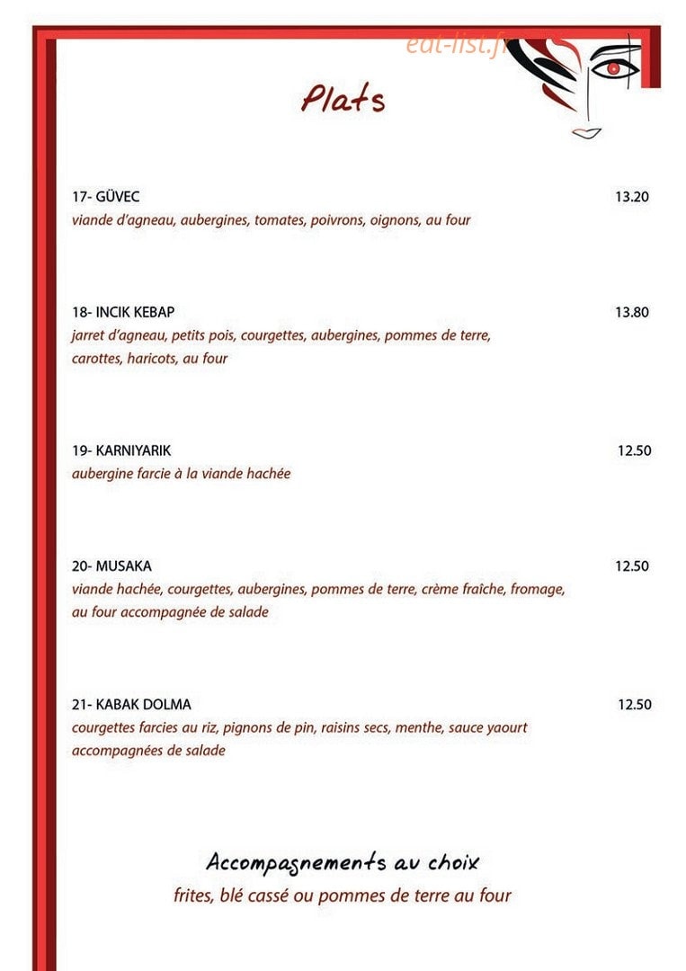 Brasserie du Théatre — carte page 3