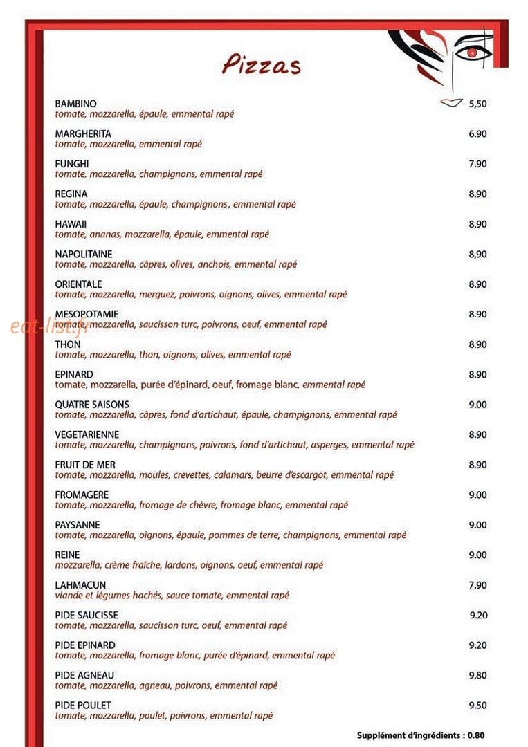 Brasserie du Théatre — carte page 5