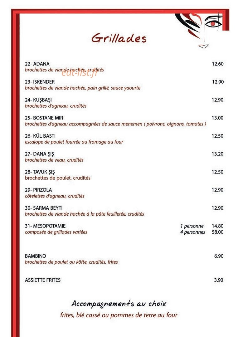 Brasserie du Théatre — carte page 4