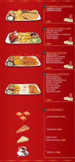 KhanTandoori — carte page 6