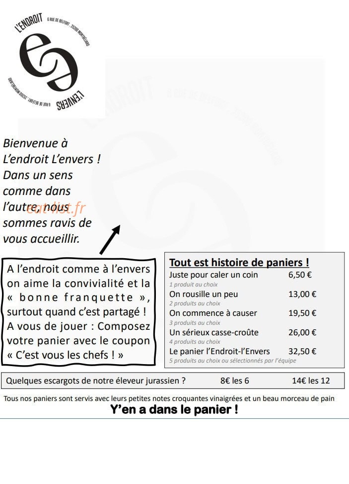 L'endroit l'envers — carte page 6