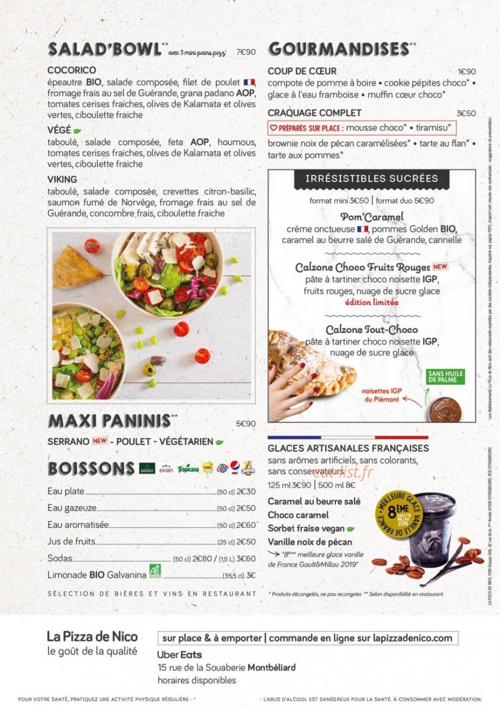 La Pizza de Nico — carte page 3