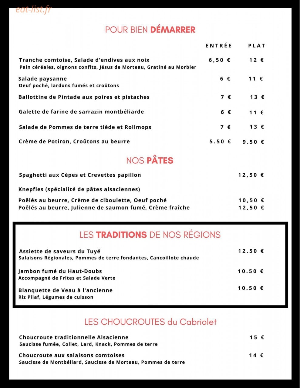 Le Cabriolet — carte page 1