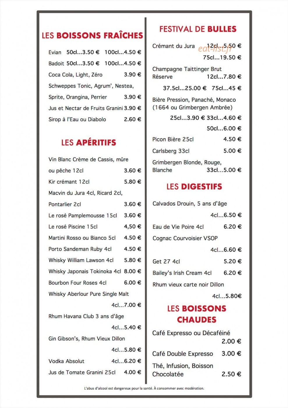 Le Cabriolet — carte page 3
