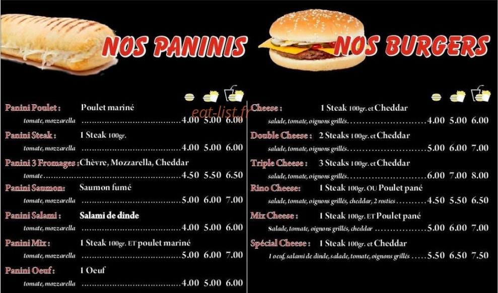 Le Sept Fast Food — carte page 2