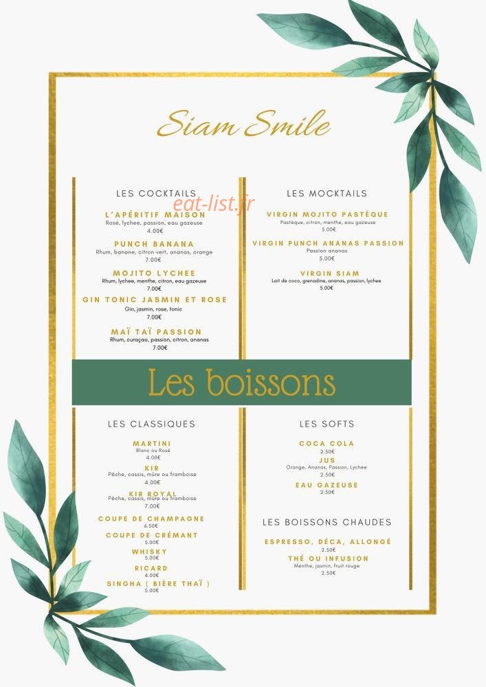 Siam Smile — carte page 4