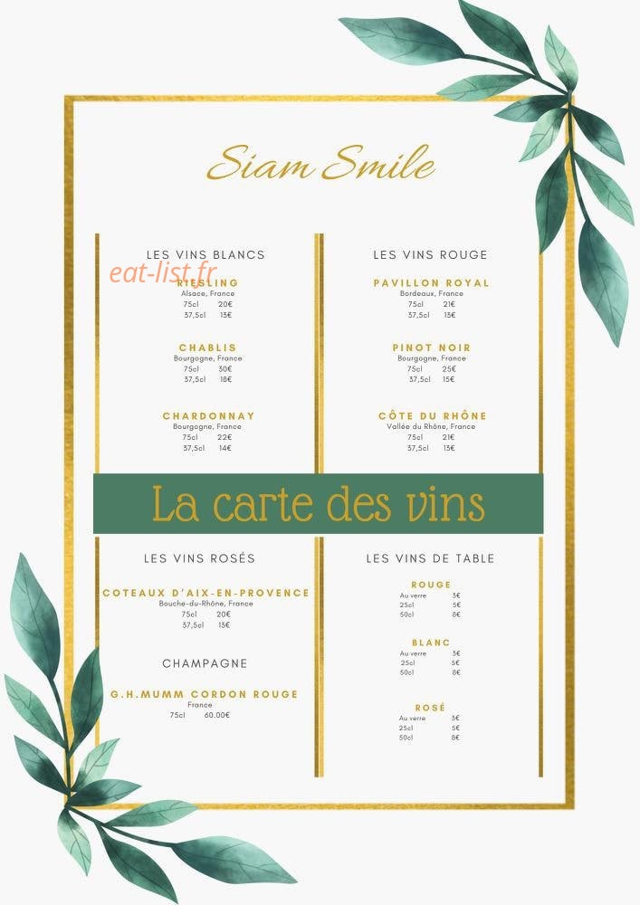 Siam Smile — carte page 3