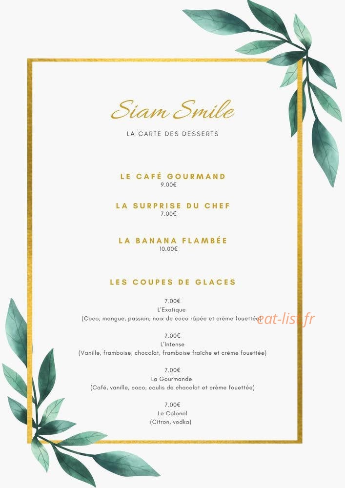 Siam Smile — carte page 2