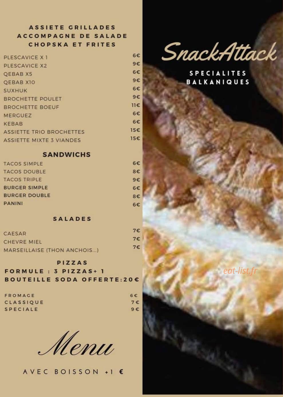 SnackAttack — carte page 1
